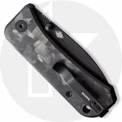 WE Knife Company Banter 2004H - Ben Petersen EDC - Black Stonewash S35VN Spear Point - Marble CF - Liner Lock Folder -Benchmade Knives Shop 2004H Banter CLOSED BACK