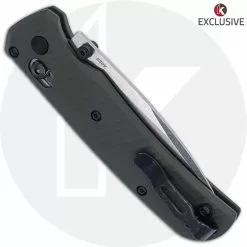 Benchmade Knives MODIFIED Benchmade Bugout 535 + KP Exclusive Panzer Green Cerakote AWT Aluminum Scales + KP Black Thumbstud & Standoffs -Benchmade Knives Shop AWT PANZERBUGOUT CLOSED BACK