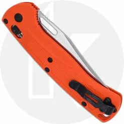 Benchmade Knives Benchmade Taggedout 15535 - CPM 154 Clip Point - Orange Grivory - AXIS Lock Folder - USA Made -Benchmade Knives Shop BM 15535 CLOSED BACK 2