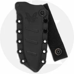 Benchmade Knives Benchmade Fixed Adamas 375BK-1 Knife - Shane Sibert - Single Piece Cobalt Black CruWear Drop Point - Black PIM Sheath - USA Made -Benchmade Knives Shop BM 375 SHEESH