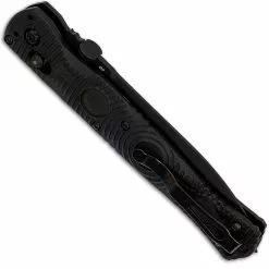 Benchmade Knives Benchmade SOCP Tactical Folder 391BK - Black Plain Edge D2 Spear Point - Black CF Elite - AXIS Lock Folder - USA Made -Benchmade Knives Shop BM 391BK FRONT CLOSED