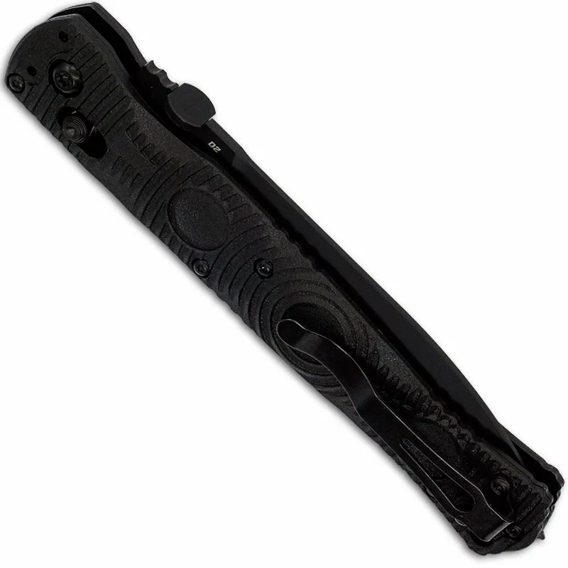 Benchmade Knives Benchmade SOCP Tactical Folder 391SBK - Black Part Serrated D2 Spear Point - Black CF Elite - AXIS Lock Folder - USA Made 3 Benchmade Knives Benchmade SOCP Tactical Folder 391SBK - Black Part Serrated D2 Spear Point - Black CF Elite - AXIS Lock Folder - USA Made - Image 3