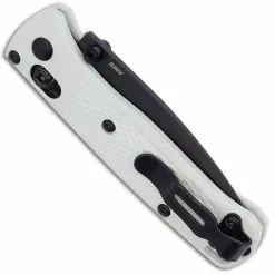 Benchmade Knives Benchmade Mini Bugout 533BK-1 Knife - Black S30V Drop Point - White Grivory - AXIS Lock Folder - USA Made -Benchmade Knives Shop BM 533 BK1 CLOSED BACK