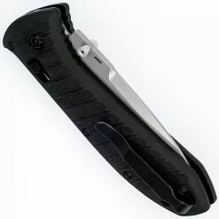 Benchmade Knives Benchmade Presidio II Ultra Knife 570-1 - Satin Plain Edge S30V Drop Point - Black CF Elite - AXIS Lock Folder - USA Made -Benchmade Knives Shop BM 5701 FRONT CLOSED