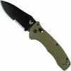 Benchmade Knives Benchmade 980SBK Turret Knife Part Serrated Black Drop Point, Olive Drab G10 AXIS Lock Folder USA Made