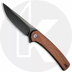 CIVIVI Knives CIVIVI Mini Asticus Knife C19026B-5 - Black Stonewash Drop Point - Cuibourtia Wood - Liner Lock Flipper Folder