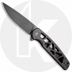 CIVIVI Knives CIVIVI Perf Knife C20006-B - Value Price EDC - Black Stonewash Nitro-V Drop Point - Black Skeletonized Stainless Steel - Frame Lock - Flipper Folder