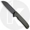 CIVIVI Knives CIVIVI Chevalier C20022-2 - Black Stonewash 14C28N - Dark Green Micarta - Button Lock Flipper Folder