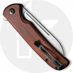 CIVIVI Knives CIVIVI Chevalier C20022-3 - Stonewash 14C28N - Cuibourtia Wood - Button Lock Flipper Folder -Benchmade Knives Shop C20022 3 Chevalier CLOSED BACK