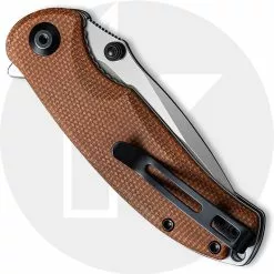 CIVIVI Knives CIVIVI Pintail C2020A - Satin S35VN Drop Point - Brown Micarta - Liner Lock Flipper Folder -Benchmade Knives Shop C2020A CLOSED BACK
