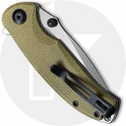 CIVIVI Knives CIVIVI Pintail C2020B - Satin S35VN Drop Point - Olive Micarta - Liner Lock Flipper Folder -Benchmade Knives Shop C2020B CLOSED BACK
