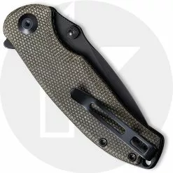 CIVIVI Knives CIVIVI Pintail C2020C - Black Stonewash S35VN Drop Point - Dark Green Micarta - Liner Lock Flipper Folder -Benchmade Knives Shop C2020C CLOSED BACK