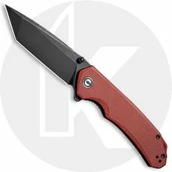 CIVIVI Knives CIVIVI Brazen Knife C2023B - Value Price EDC - Black Stonewash D2 Tanto - Burgundy G10 - Liner Lock - Flipper Folder