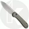 CIVIVI Knives CIVIVI Button Lock Elementum C2103C - Gray Stonewash 14C28N - Dark Green Micarta - Manual Action - Button Lock Folder