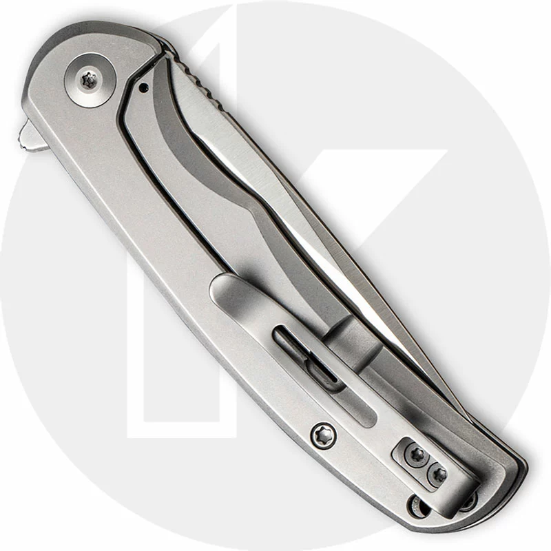 CIVIVI Knives CIVIVI NOx C2110A - Satin Nitro-V Drop Point - Gray Stainless Steel - Frame Lock Flipper Folder 3 CIVIVI Knives CIVIVI NOx C2110A - Satin Nitro-V Drop Point - Gray Stainless Steel - Frame Lock Flipper Folder - Image 3