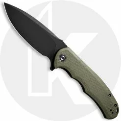 CIVIVI Knives CIVIVI Praxis Knife C803F - Value Price EDC - Black Stonewash Drop Point - OD Green G10 - Liner Lock Flipper Folder