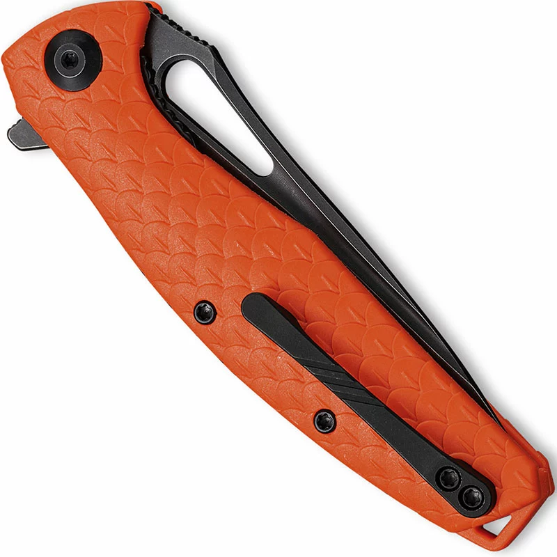 CIVIVI Knives CIVIVI Wyvern Knife C902G - Black Stonewash D2 Drop Point - Orange FRN - Liner Lock Flipper Folder 2 CIVIVI Knives CIVIVI Wyvern Knife C902G - Black Stonewash D2 Drop Point - Orange FRN - Liner Lock Flipper Folder - Image 2