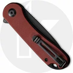 CIVIVI Knives CIVIVI Elementum Knife C907A-1 - Black Stonewash D2 Drop Point - Burgundy G10 - Liner Lock Flipper Folder -Benchmade Knives Shop C907A 1 Elementum CLOSED BACK