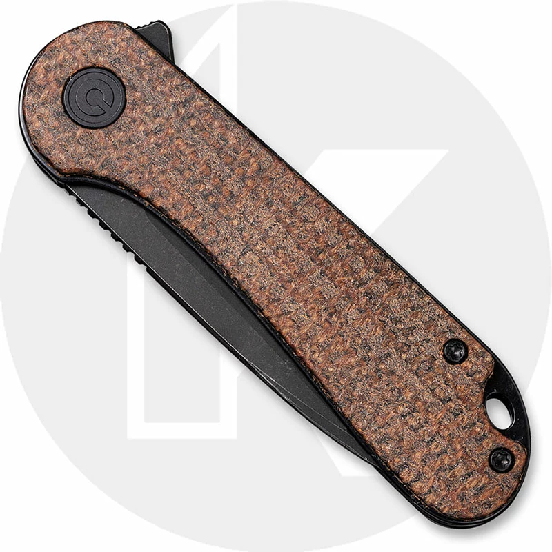 CIVIVI Knives CIVIVI Elementum C907T-C - Black Stonewash D2 Tanto - Dark Brown Matrix Micarta - Liner Lock - Flipper Folder 2 CIVIVI Knives CIVIVI Elementum C907T-C - Black Stonewash D2 Tanto - Dark Brown Matrix Micarta - Liner Lock - Flipper Folder - Image 2