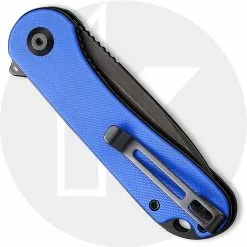 CIVIVI Knives CIVIVI Elementum C907X - Black Stonewash D2 - Blue G10 - Liner Lock - Flipper Folder -Benchmade Knives Shop C907X Elementum CLOSED BACK
