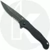 CRKT Knives CRKT Taco Viper Assisted 2267 - Part Serrated Black Stonewash Drop Point - Black GRN - Liner Lock Flipper Folder