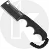 CRKT Knives CRKT Minimalist Cleaver Blackout - 2383K - Alan Folts - Neck Knife - Black Stonewash Cleaver Style Fixed Blade - Finger Grooved Black G10