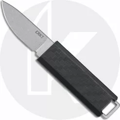 CRKT Knives CRKT Scribe Knife - 2425 - TJ Schwarz - Stonewash Drop Point Fixed Blade - Black GRN Handle