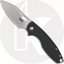 CRKT Knives CRKT Pilar III D2 5317D2 - Jesper Voxnaes EDC - Stonewash D2 Drop Point - Black G10 And Stainless Steel - Frame Lock Folder