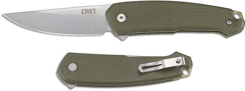 CRKT Knives CRKT Tueto 5325 - Jesper Voxnaes Assisted EDC - Satin Drop Point - OD G10 - Liner Lock Flipper Folder 2 CRKT Knives CRKT Tueto 5325 - Jesper Voxnaes Assisted EDC - Satin Drop Point - OD G10 - Liner Lock Flipper Folder - Image 2