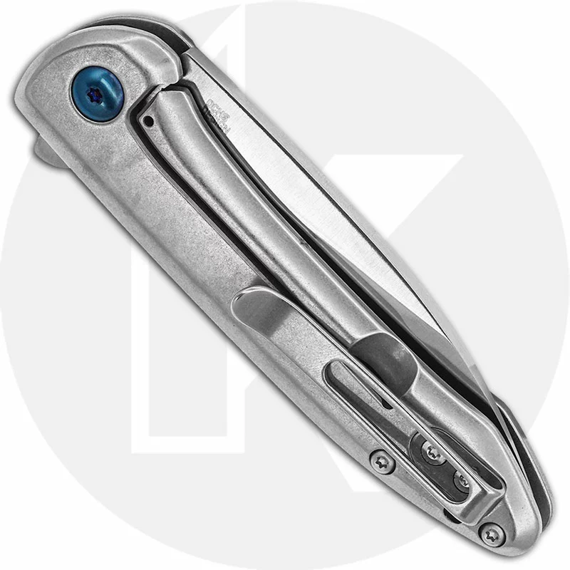 CRKT Knives CRKT Delineation 5385 - Eric Ochs Assisted EDC - Satin Drop Point - Stonewash Stainless Steel - Flipper Folder 3 CRKT Knives CRKT Delineation 5385 - Eric Ochs Assisted EDC - Satin Drop Point - Stonewash Stainless Steel - Flipper Folder - Image 3