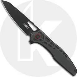 CRKT Knives CRKT Thero 6290 - TJ Schwarz EDC - Black Oxide Sheepsfoot - Black GRN And Carbon Fiber - Liner Lock Folder