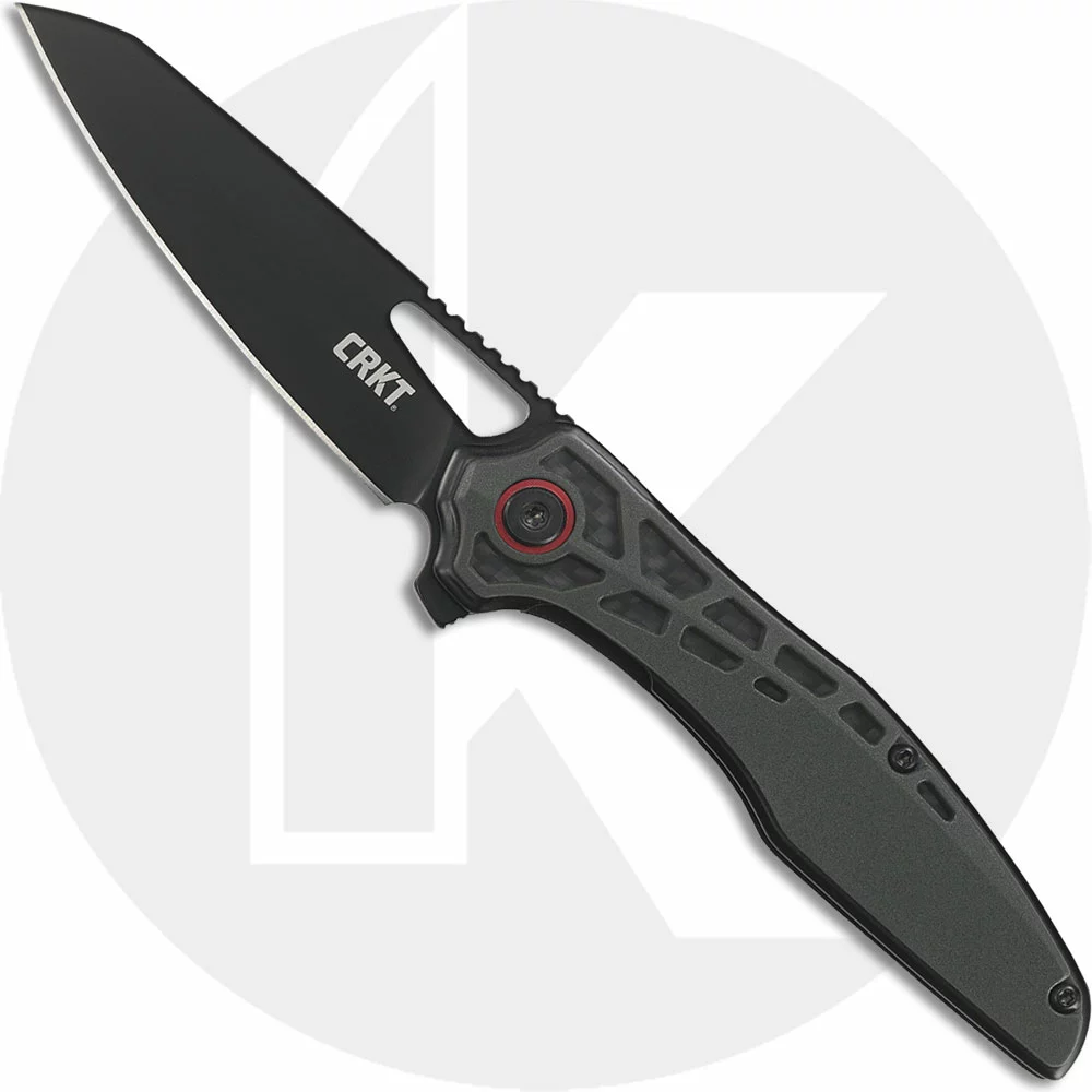CRKT Knives CRKT Thero 6290 - TJ Schwarz EDC - Black Oxide Sheepsfoot - Black GRN And Carbon Fiber - Liner Lock Folder 1 CRKT Knives CRKT Thero 6290 - TJ Schwarz EDC - Black Oxide Sheepsfoot - Black GRN And Carbon Fiber - Liner Lock Folder