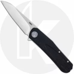 CRKT Knives CRKT Mah-Hawk 6535 - Liong Mah Assisted EDC - Satin Drop Point - Black GRN - Flipper Folder