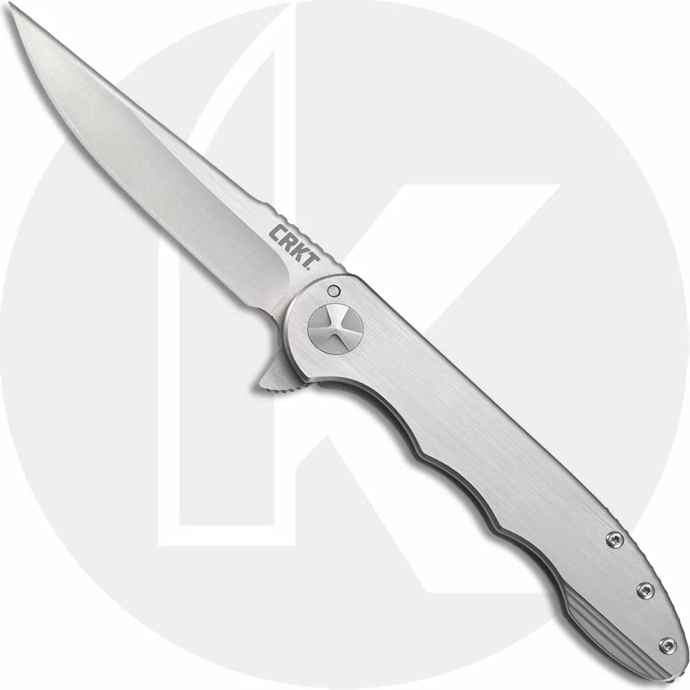 CRKT Knives CRKT Up And At 'Em 7076 Knife Matt Lerch EDC Drop Point Flipper Folder Stainless Steel Frame Lock 1 CRKT Knives CRKT Up And At 'Em 7076 Knife Matt Lerch EDC Drop Point Flipper Folder Stainless Steel Frame Lock