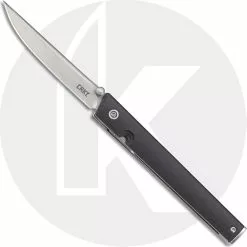 CRKT Knives CRKT CEO 7096 Knife Richard Rogers EDC Gent Satin Drop Point Folder Black GRN With IKBS Pivot
