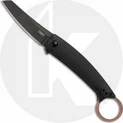 CRKT Knives CRKT IBI Knife 7150 - Jesper Voxnaes EDC - Black Stonewash D2 Reverse Tanto - Black G10 - Liner Lock Flipper Folder