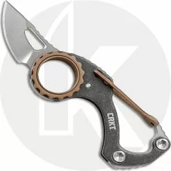 CRKT Knives CRKT Compano 9082 - Mike Bond Slip Joint - Satin Trailing Point - SS Finger Hole Handle - Bottle Opener And Carabiner Gate