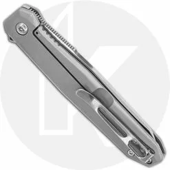 CRKT Knives CRKT Facet K230XXP - Ken Onion Assisted EDC - Satin Clip Point - Matte Stainless Steel - Flipper Folder -Benchmade Knives Shop CR K230XXP CLOSED BACK