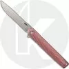 CRKT Knives CRKT Stylus K820BXP - Ken Onion Assisted EDC - Satin Drop Point - Maroon Aluminum - Liner Lock Flipper Folder