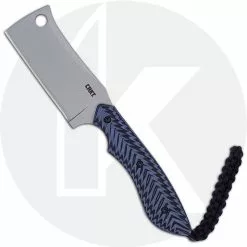 CRKT Knives CRKT S.P.E.C. - 2398 - Alan Folts - Compact Cleaver Fixed Blade - Blue / Black G10
