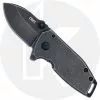 CRKT Knives CRKT Squid Compact Assisted 2485K - Black Stonewash Blade And Handle - Frame Lock Flipper Folder
