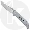 CRKT Knives CRKT Oxcart Assisted 6135 - Satin Clip Point - Drilled Stainless Steel - Frame Lock Flipper Folder