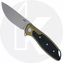 CRKT Knives CRKT Jake K360GXP - Ken Onion EDC - 2 Tone Drop Point - OD Green Aluminum / Black G10 - Flipper Folder