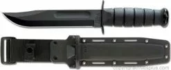 Ka-Bar Knives KA-1213, KA-BAR Black USMC Utility, Plain Edge, Synthetic Sheath