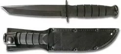 Ka-Bar Knives KA-1254, KA-BAR Short Black KA-BAR Tanto, Leather