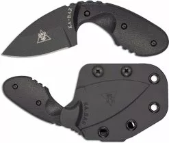 Ka-Bar Knives KABAR TDI Investigator 1493 - John Benner EDC - Black Drop Point Fixed Blade - Black Nylon Fiberglass - MOLLE Sheath