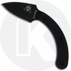 Ka-Bar Knives KABAR TDI Ladyfinger 1494 - Compact EDC Fixed Blade - Black Drop Point - Black Zytel
