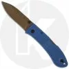 Ka-Bar Knives KABAR Dozier D2 Folding Hunter 4062D2 - Value Priced EDC - Dark Tan D2 Drop Point - Blue Zytel - Lock Back Folder