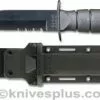 KA-BAR Knives: KABAR Short Black Tanto Knife, Part Serrated Synthetic Sheath, KA-5055