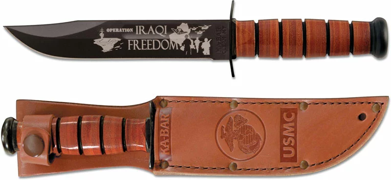 Ka-Bar Knives KABAR 9128 USMC Iraqi Freedom Commemorative Knife 1 Ka-Bar Knives KABAR 9128 USMC Iraqi Freedom Commemorative Knife